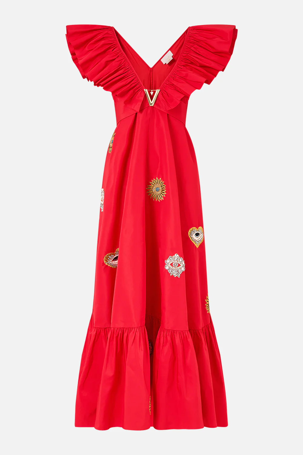 FRILL NECK DRESS WITH HARDWARE NAZAR NIRVANA - Image 3