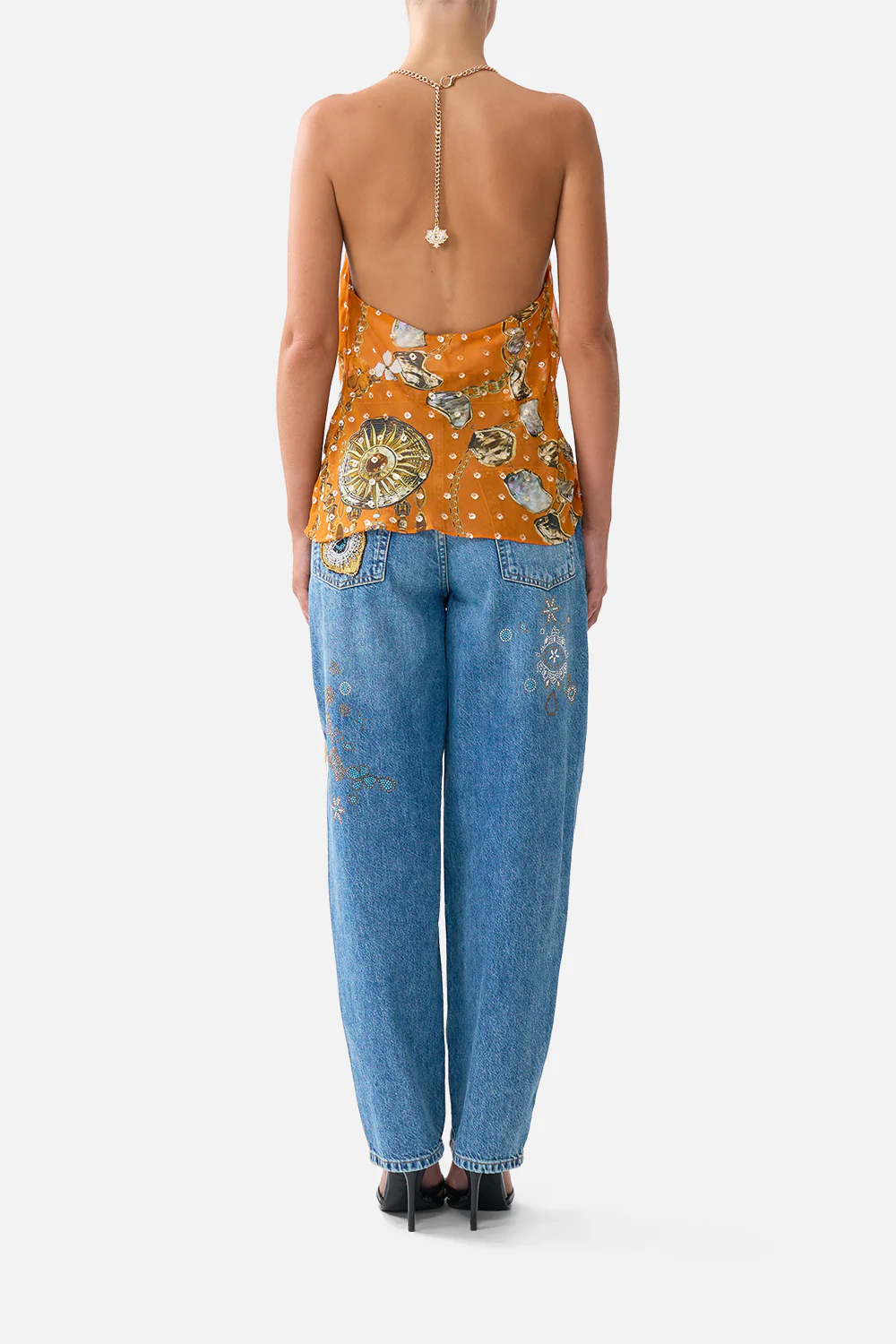 DRAPED TOP WITH HARDWARE TALISMANS OF TURKIYE - Image 2