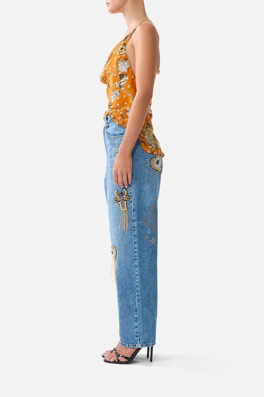 DRAPED TOP WITH HARDWARE TALISMANS OF TURKIYE - Image 4
