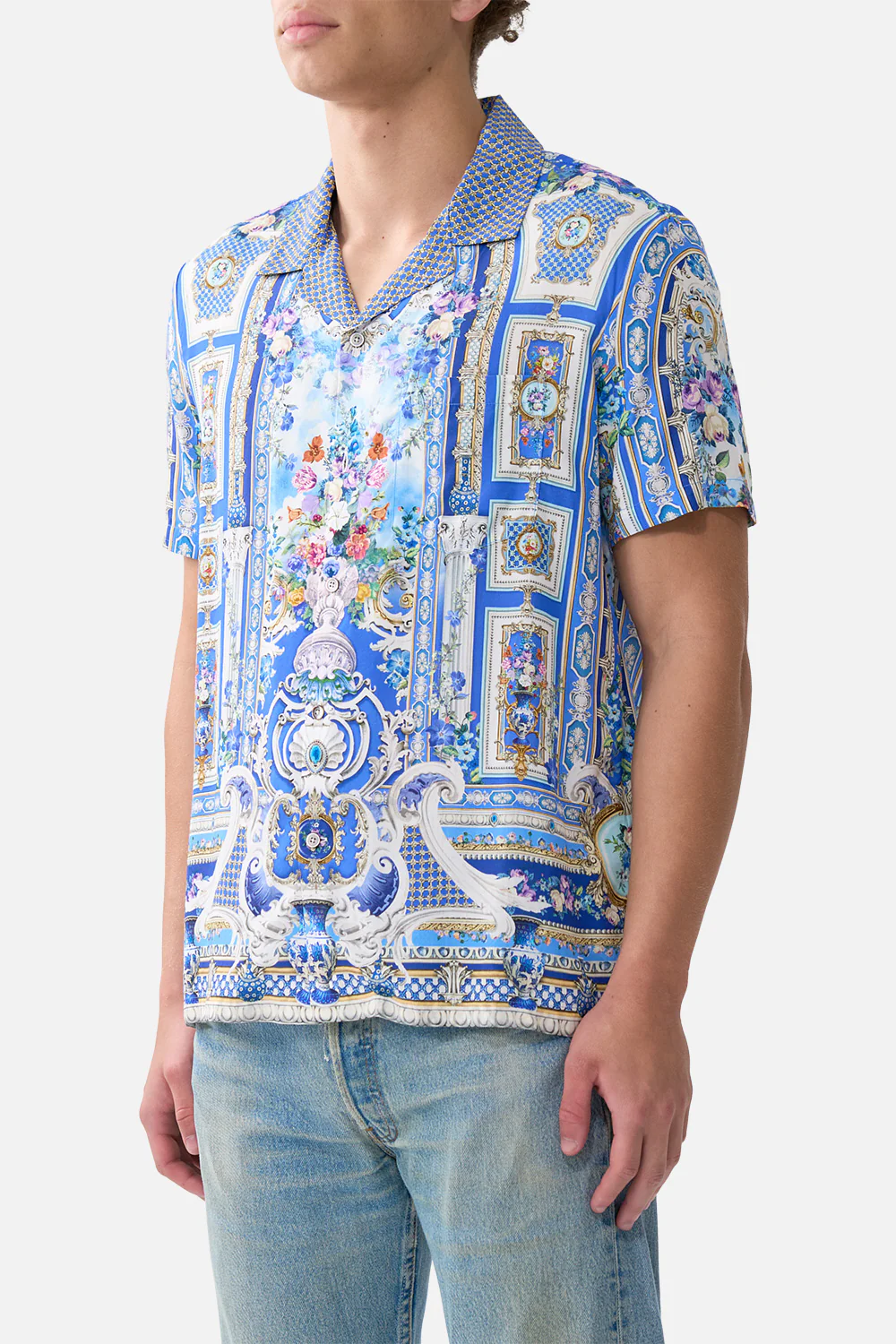 SHORT SLEEVE CAMP COLLARED SHIRT OTTOMAN OPULENCE - Image 5