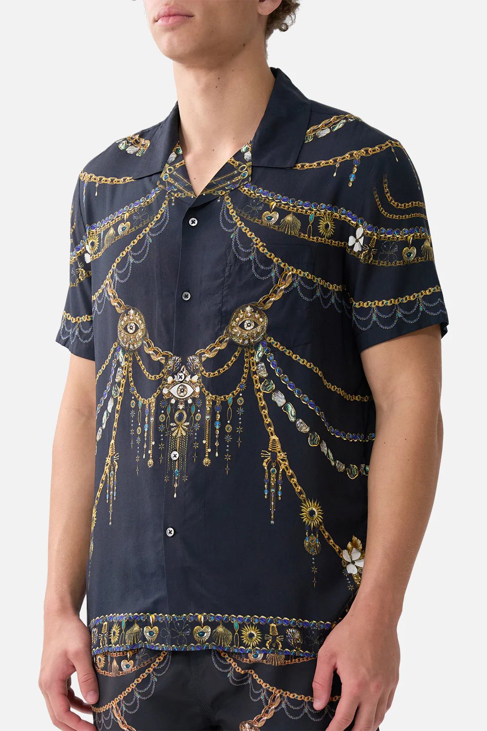 SHORT SLEEVE CAMP COLLARED SHIRT AMULETS AND ALCHEMY - Image 5