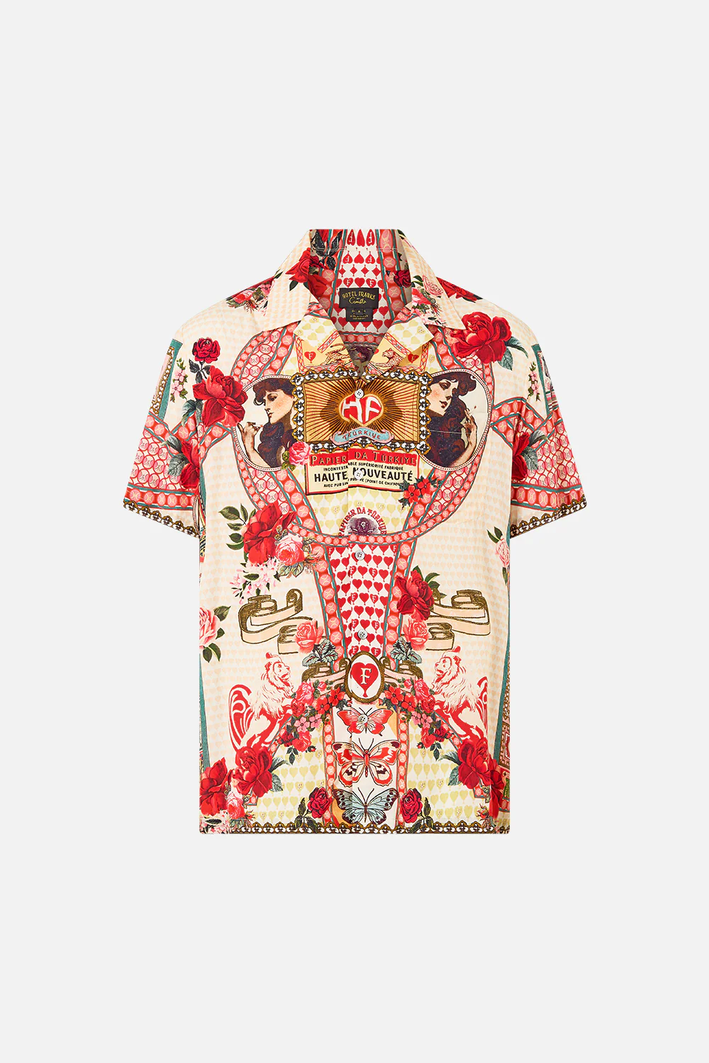 SHORT SLEEVE CAMP COLLARED SHIRT HIGH CLASS HOOKAH - Image 3