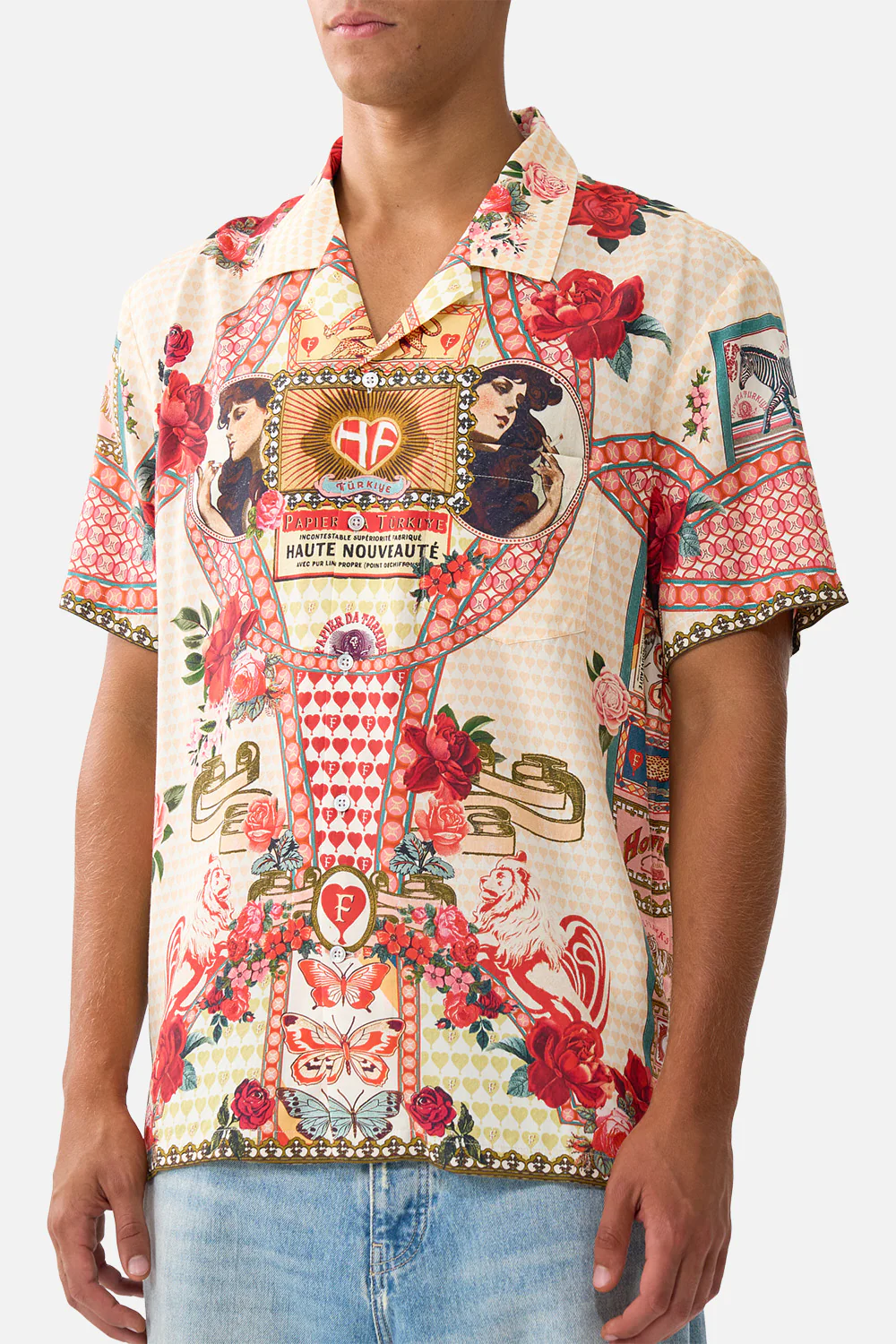 SHORT SLEEVE CAMP COLLARED SHIRT HIGH CLASS HOOKAH - Image 5