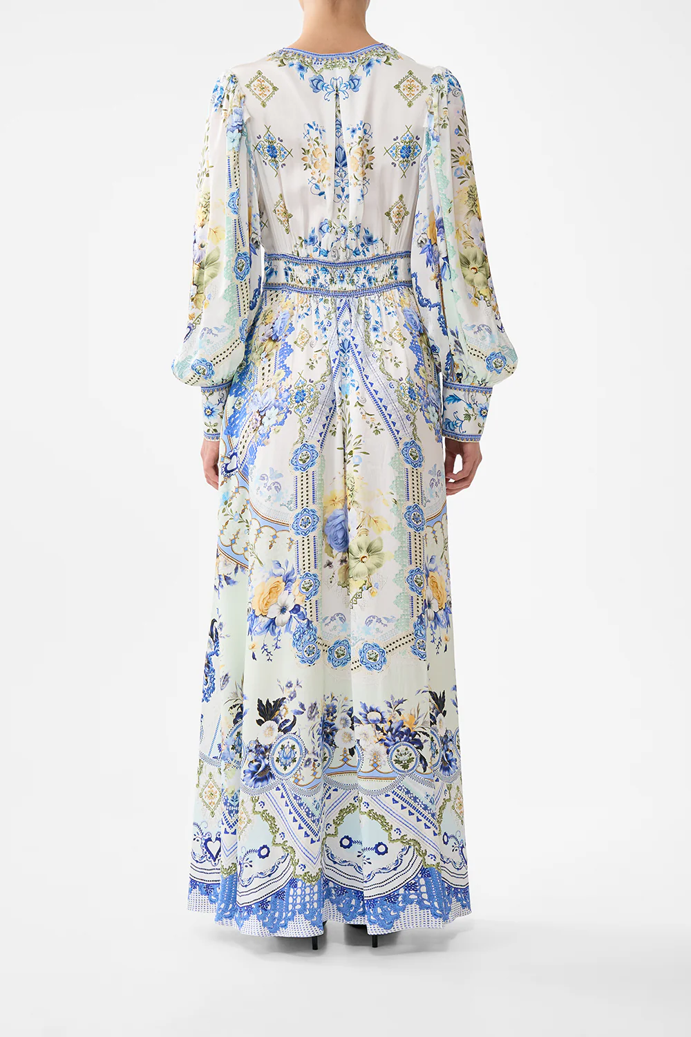 SHAPED WAISTBAND DRESS WITH GATHERED SLEEVES MY HOMESPUN HEART - Image 2