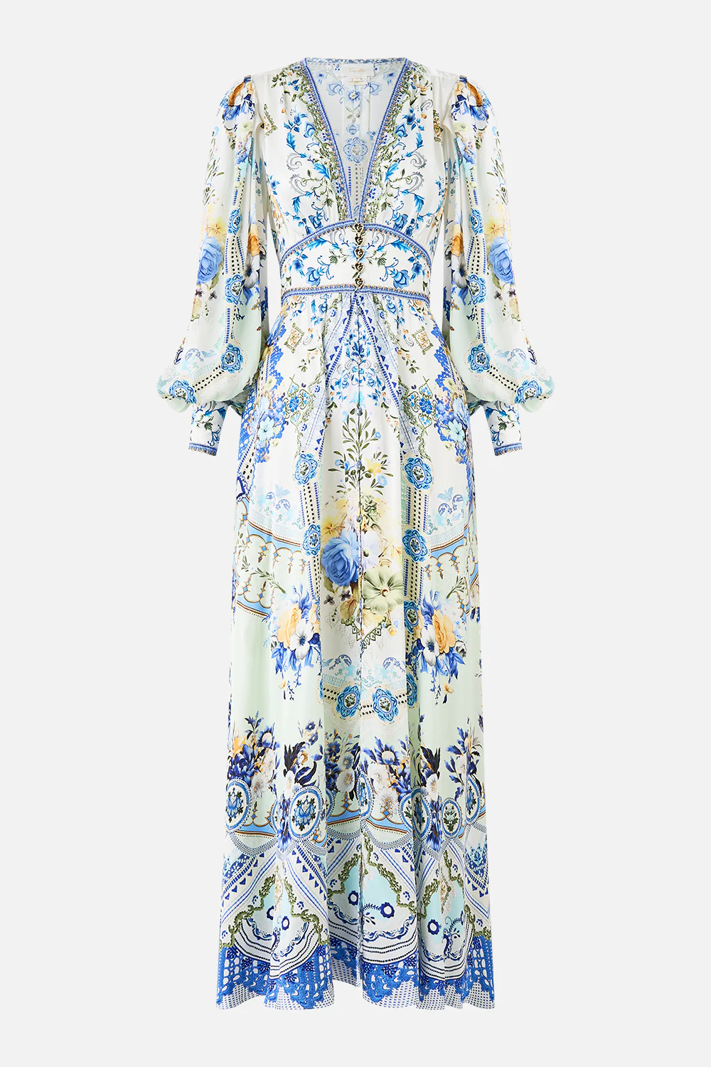 SHAPED WAISTBAND DRESS WITH GATHERED SLEEVES MY HOMESPUN HEART - Image 3