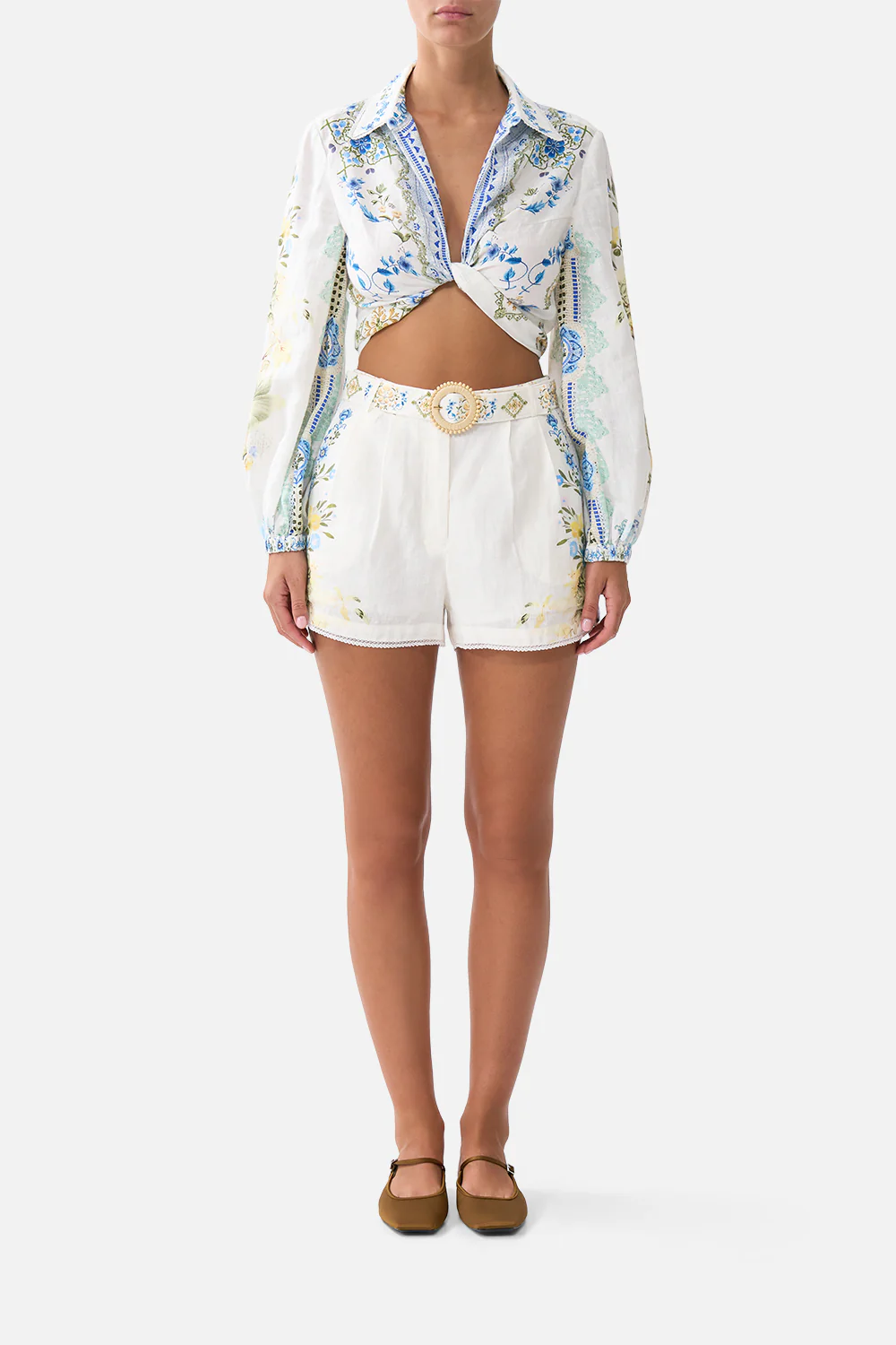 CROPPED WRAP SHIRT MY HOMESPUN HEART