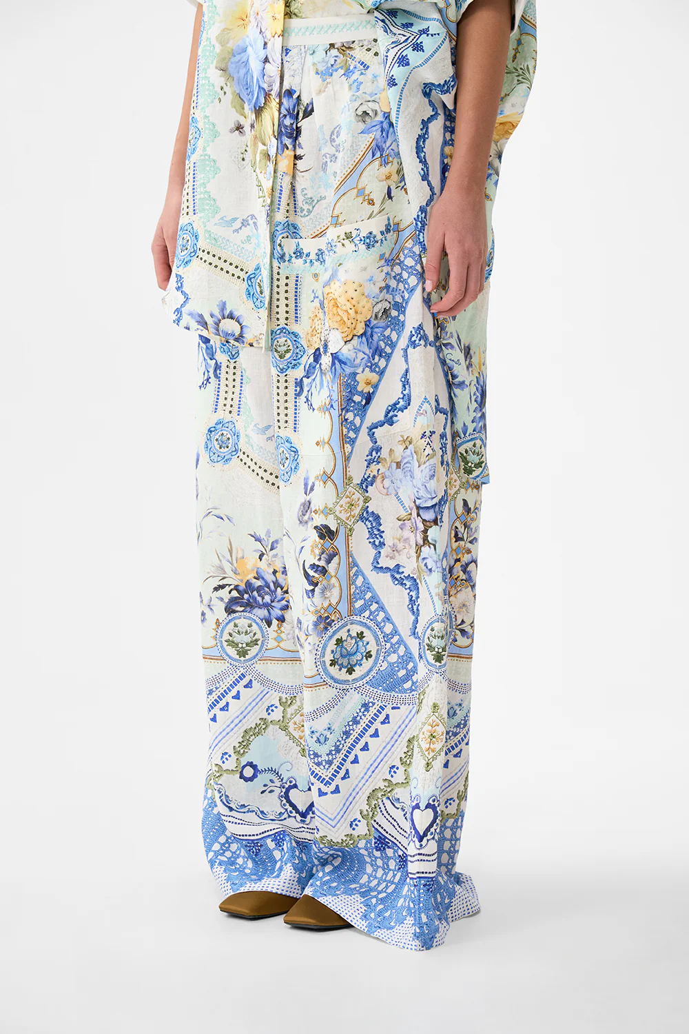 WIDE LEG TROUSER WITH FRONT POCKETS MY HOMESPUN HEART - Image 5
