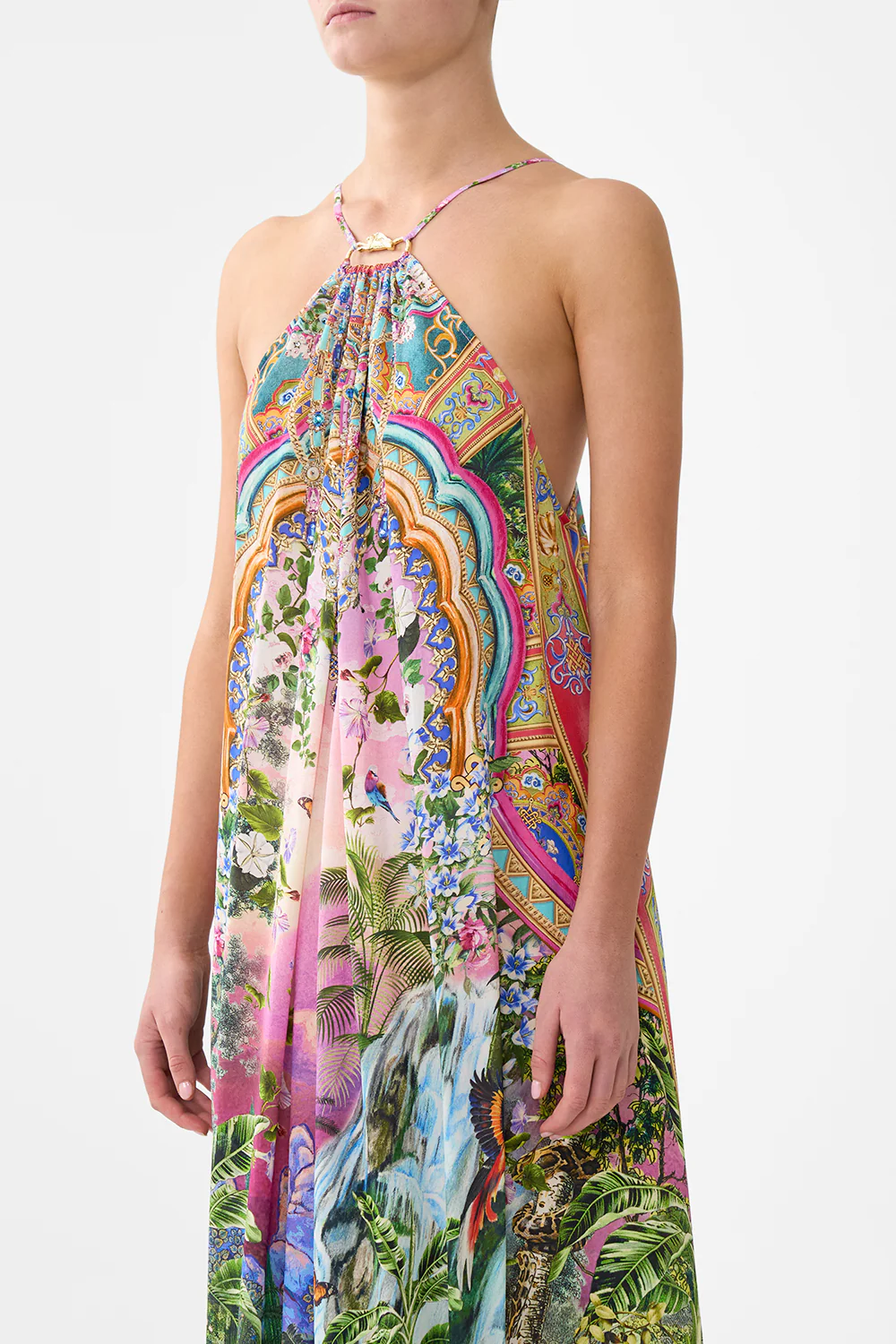GATHER NECK HARDWARE MAXI DRESS TURKISH DELIGHT - Image 5