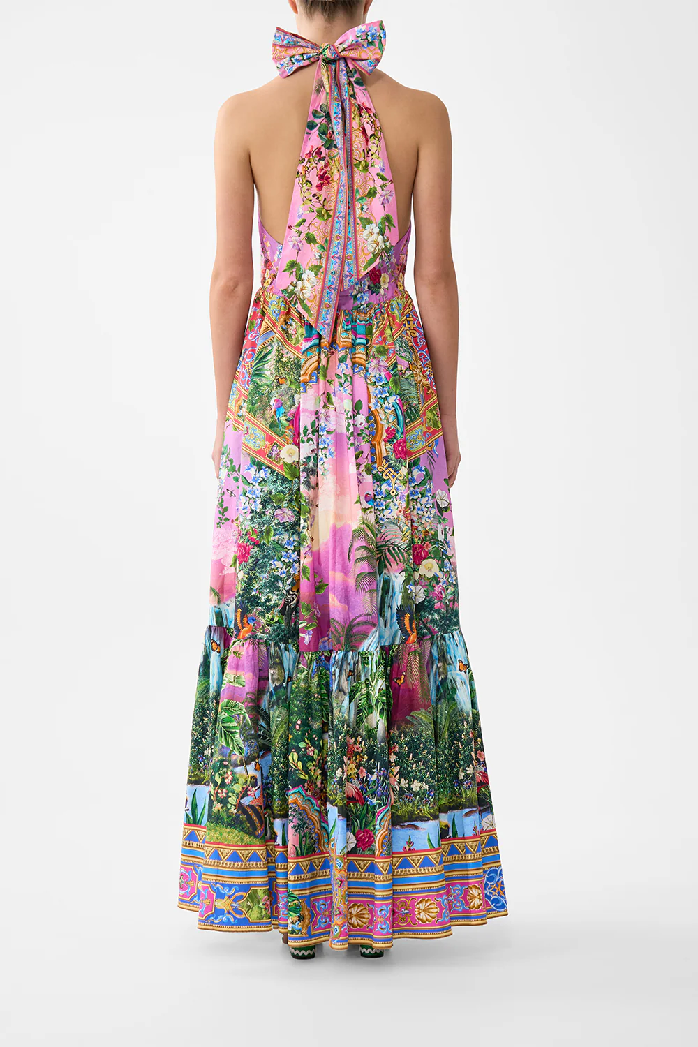 RUFFLE HEM HALTER DRESS TURKISH DELIGHT - Image 2