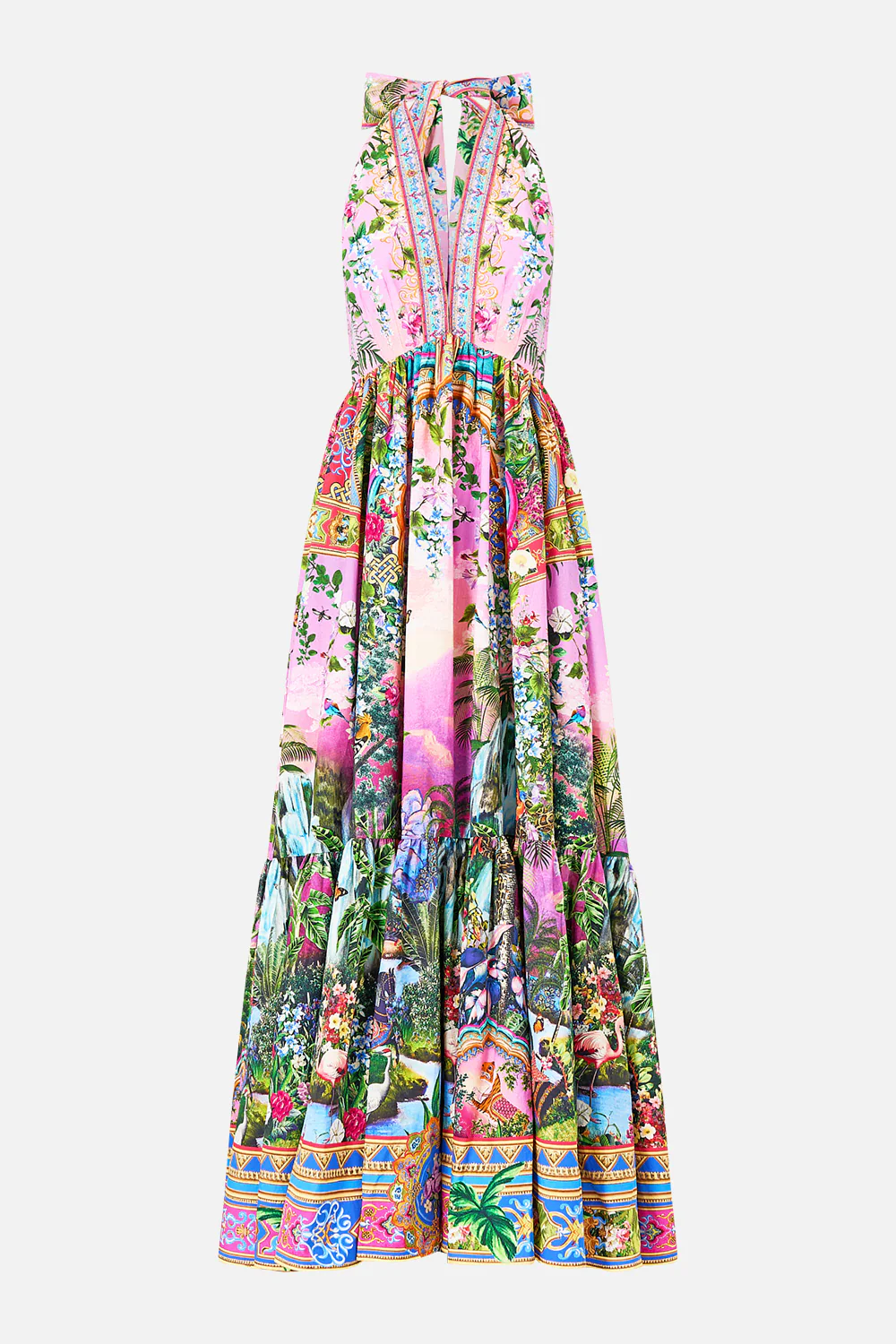 RUFFLE HEM HALTER DRESS TURKISH DELIGHT - Image 3