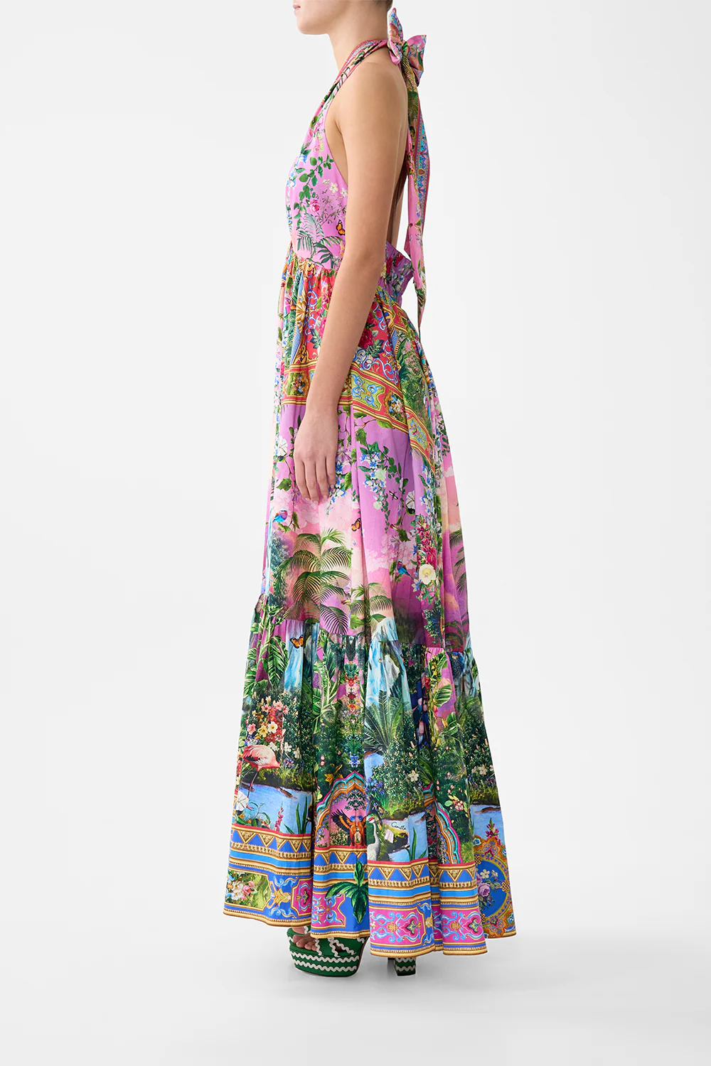 RUFFLE HEM HALTER DRESS TURKISH DELIGHT - Image 4