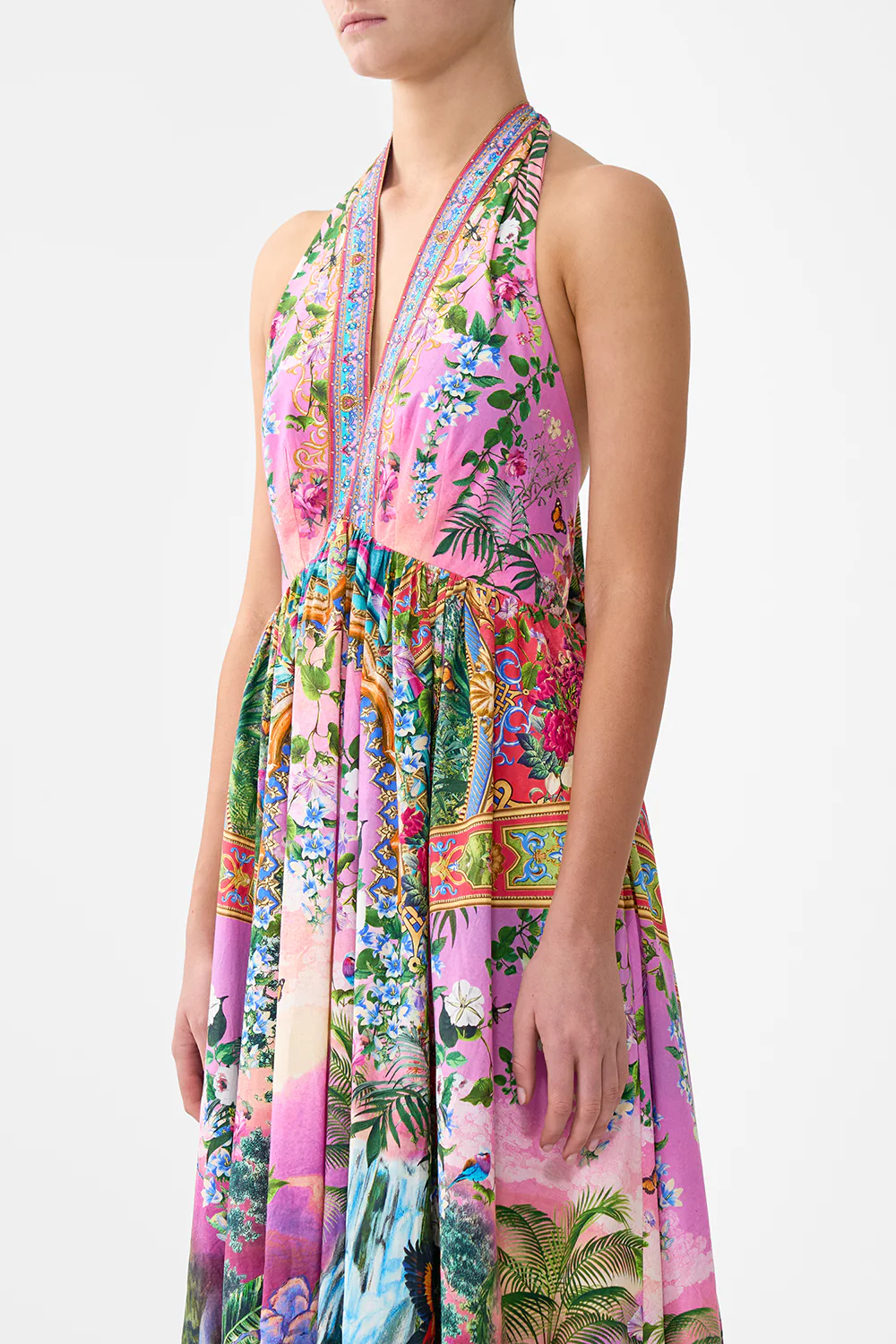 RUFFLE HEM HALTER DRESS TURKISH DELIGHT - Image 5