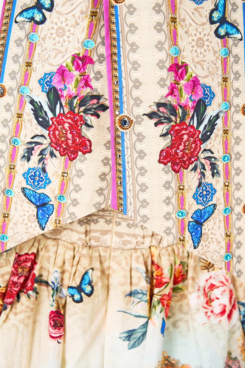 RUFFLE HEM HALTER SHORT DRESS BODRUM BOTANICALS - Image 7