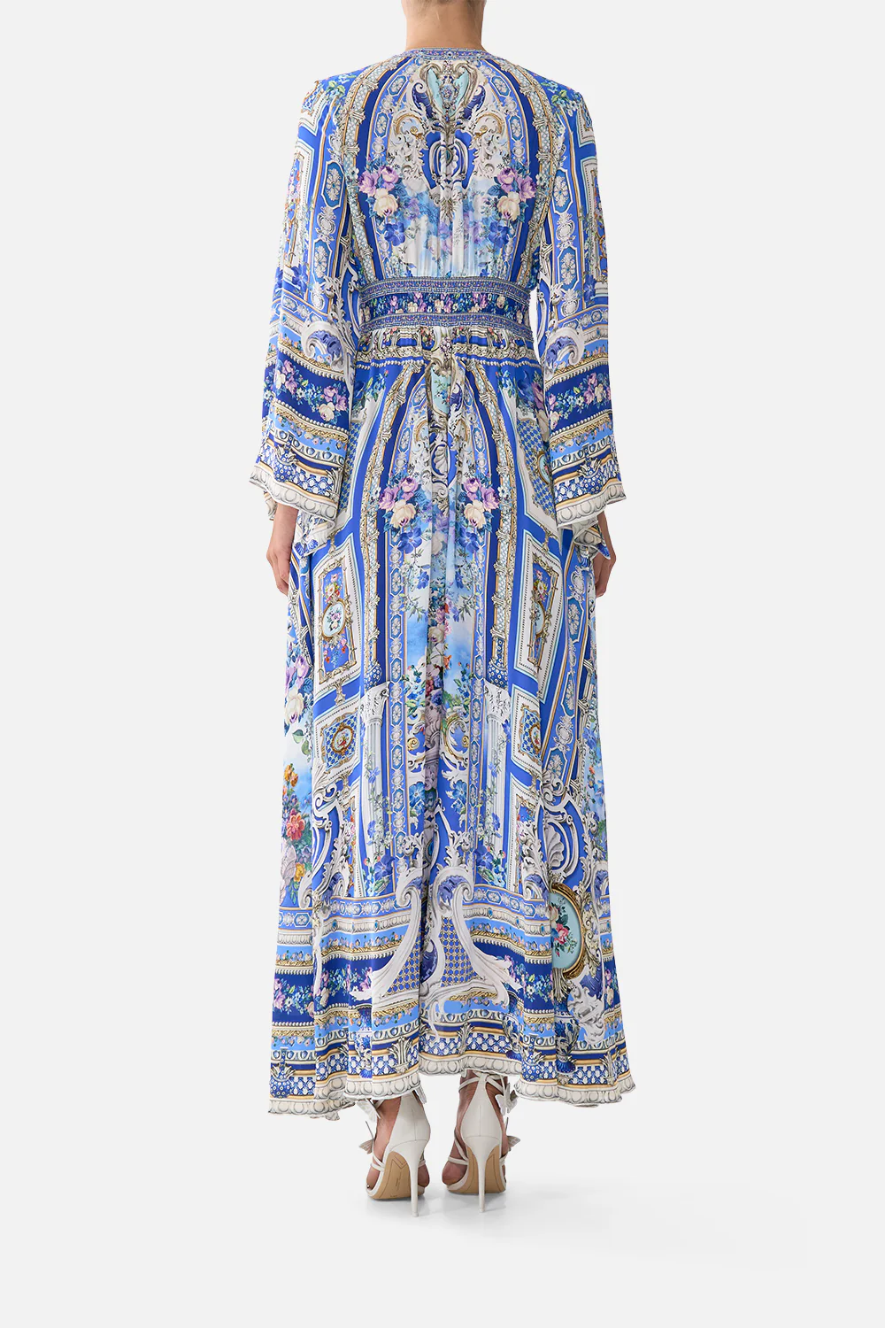 KIMONO SLEEVE DRESS WITH SHIRRING DETAIL OTTOMAN OPULENCE - Image 2