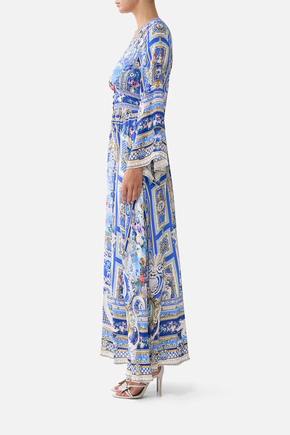 KIMONO SLEEVE DRESS WITH SHIRRING DETAIL OTTOMAN OPULENCE - Image 4