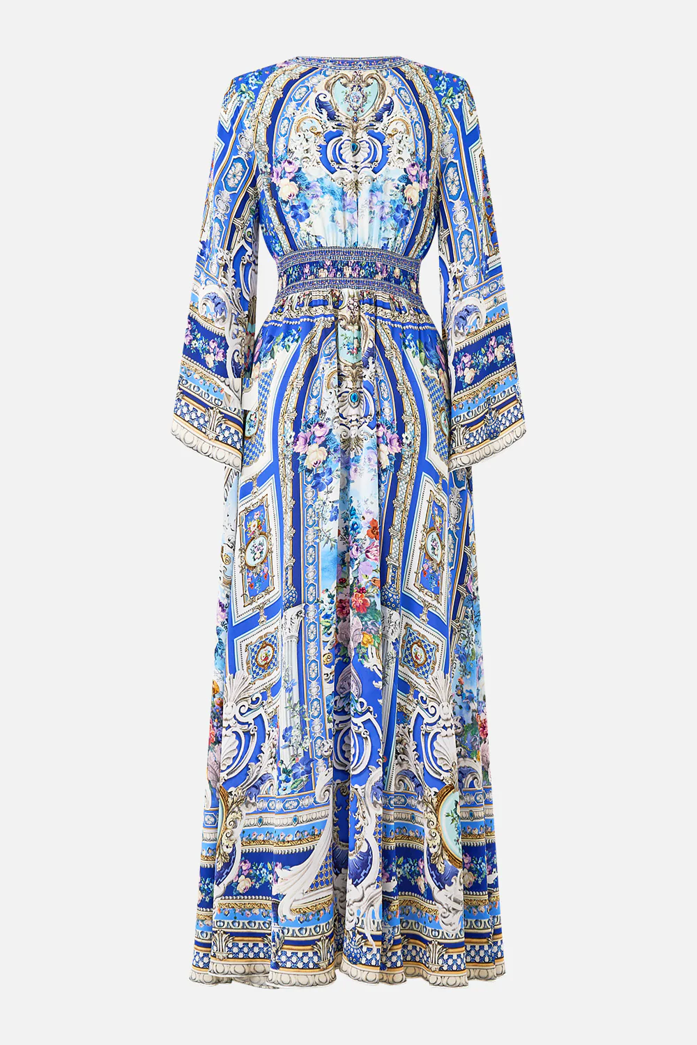 KIMONO SLEEVE DRESS WITH SHIRRING DETAIL OTTOMAN OPULENCE - Image 6