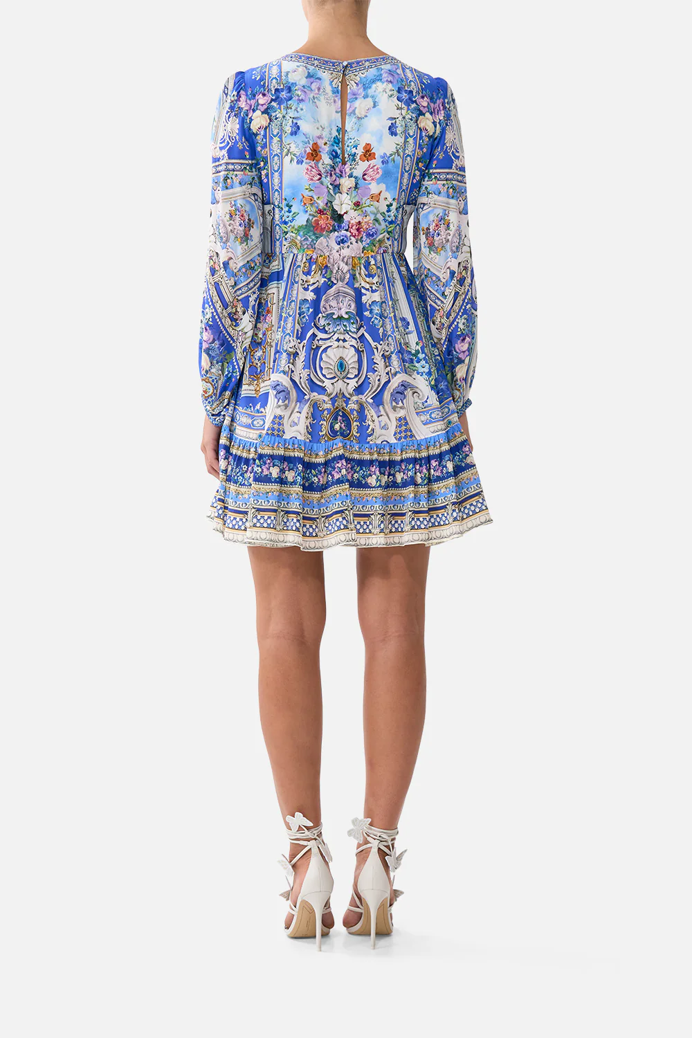 SHORT TIE FRONT BLOUSON DRESS OTTOMAN OPULENCE - Image 2