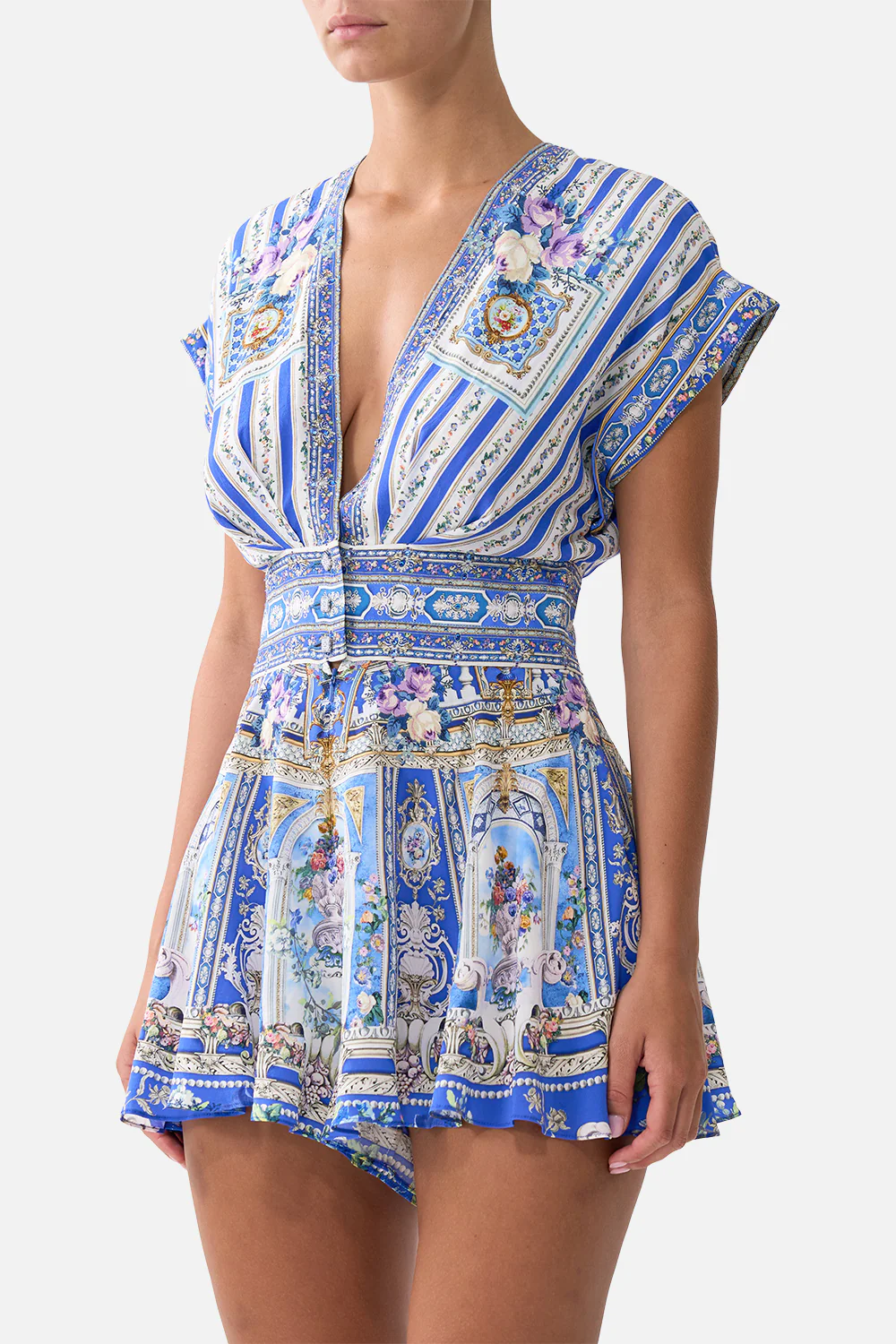 BUTTON WAIST PLAYSUIT OTTOMAN OPULENCE - Image 5