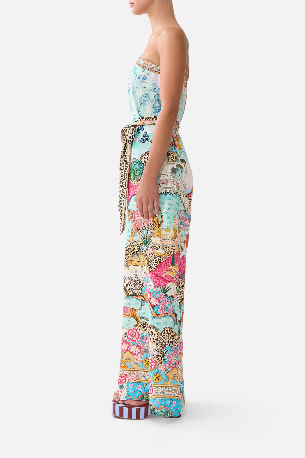 TIE WAIST STRAPLESS JUMPSUIT MINIATURE MOMENTS - Image 4
