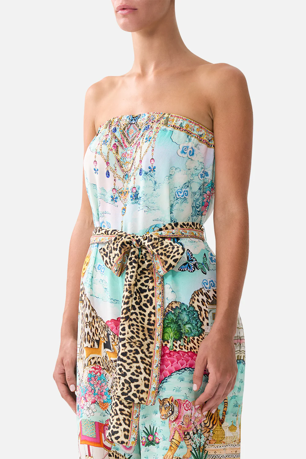 TIE WAIST STRAPLESS JUMPSUIT MINIATURE MOMENTS - Image 5