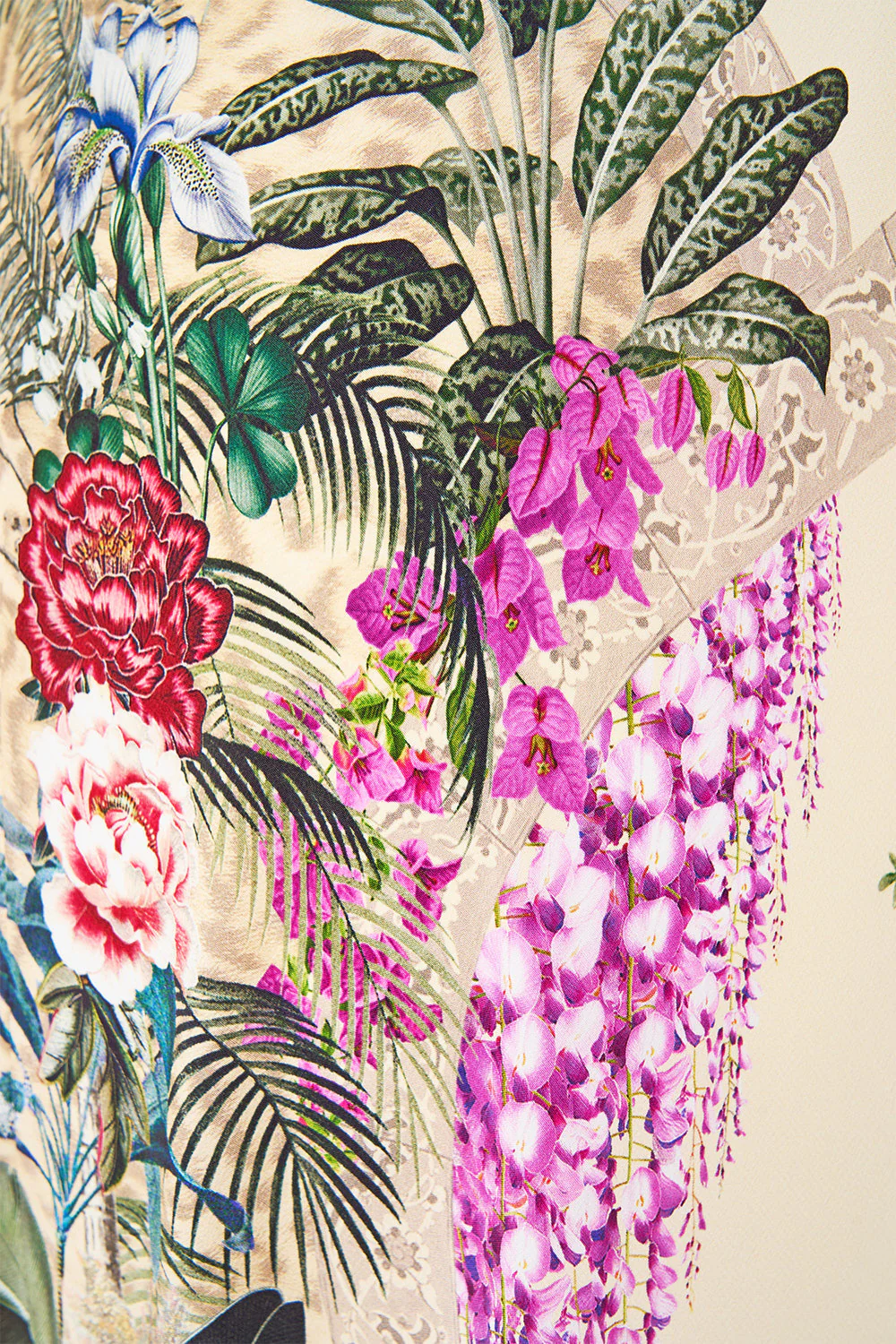 V-NECK FULL LENGTH BIAS SLIP DRESS BODRUM BOTANICALS - Image 7