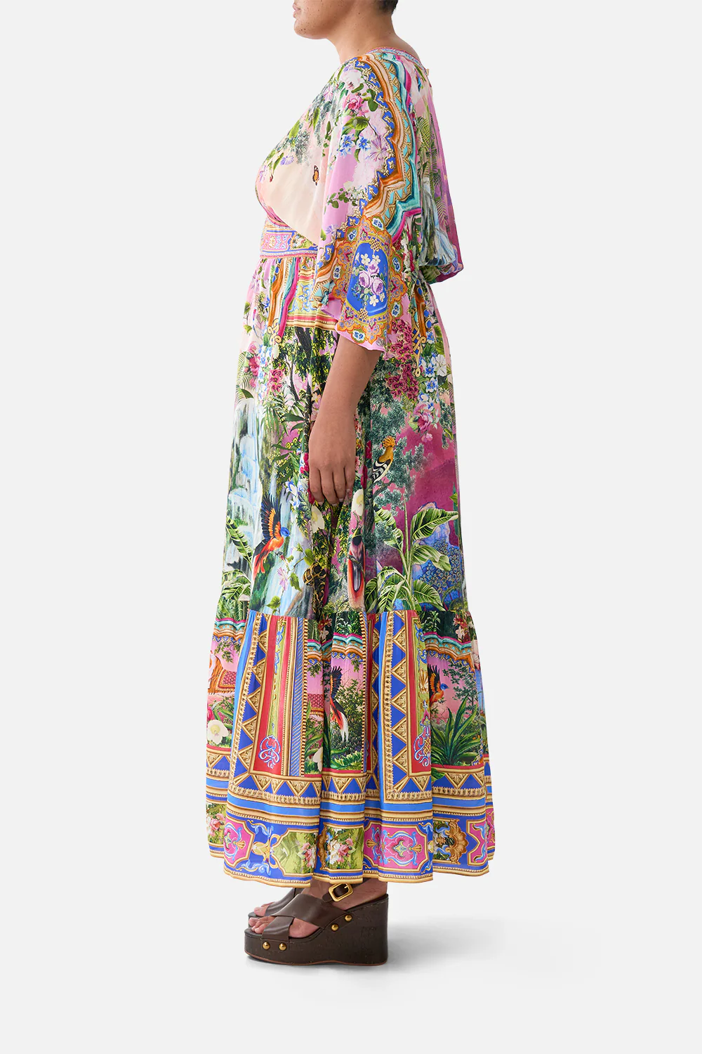 WAISTED DRESS WITH HEM RUFFLE TURKISH DELIGHT - Image 10