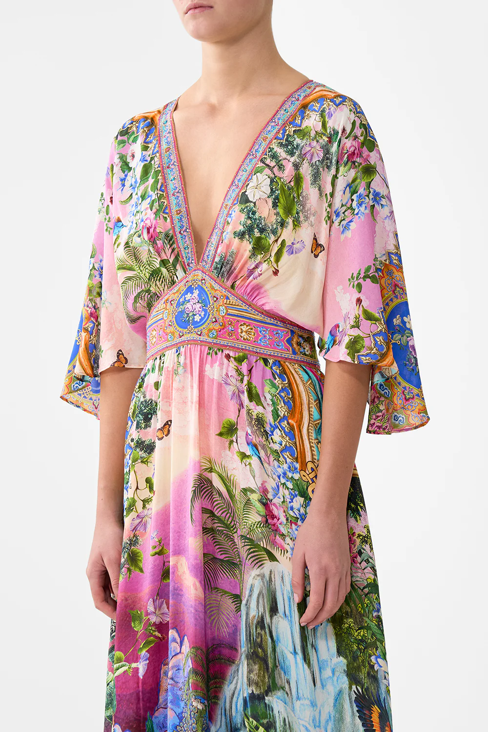 WAISTED DRESS WITH HEM RUFFLE TURKISH DELIGHT - Image 5