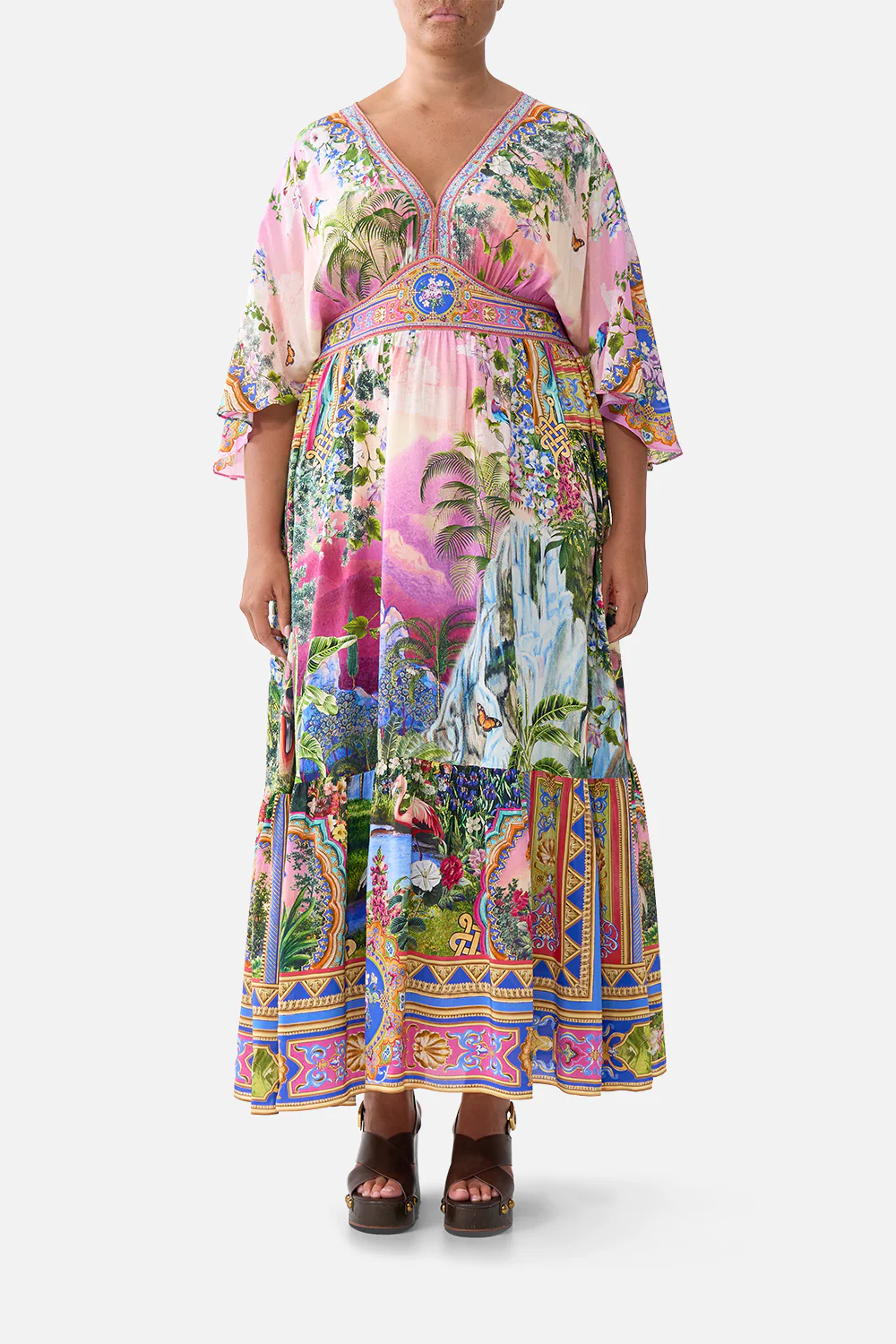 WAISTED DRESS WITH HEM RUFFLE TURKISH DELIGHT - Image 8