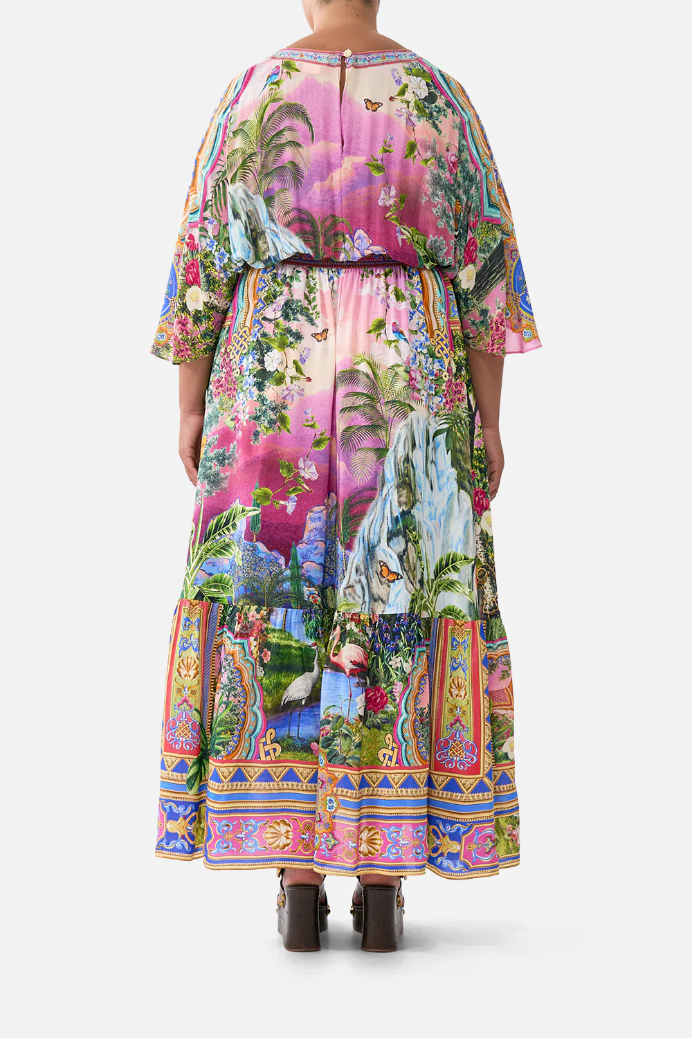 WAISTED DRESS WITH HEM RUFFLE TURKISH DELIGHT - Image 9