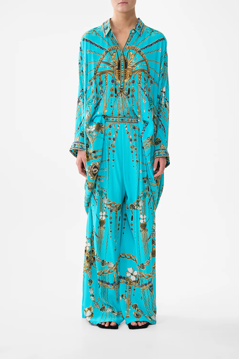 TUCK FRONT PANT TOTEMS AND TREASURES