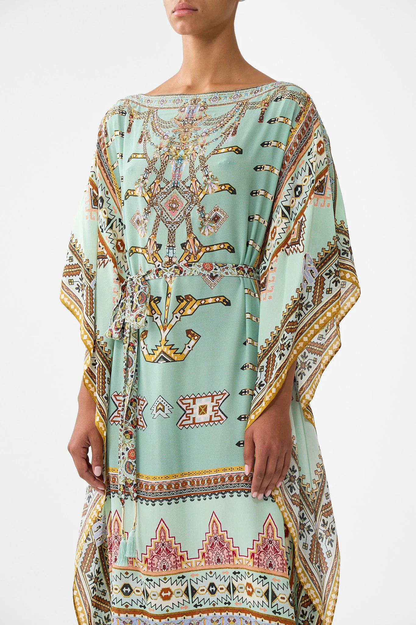 SCARF KAFTAN WITH TIE WAIST LEGEND HAS IT - Image 5