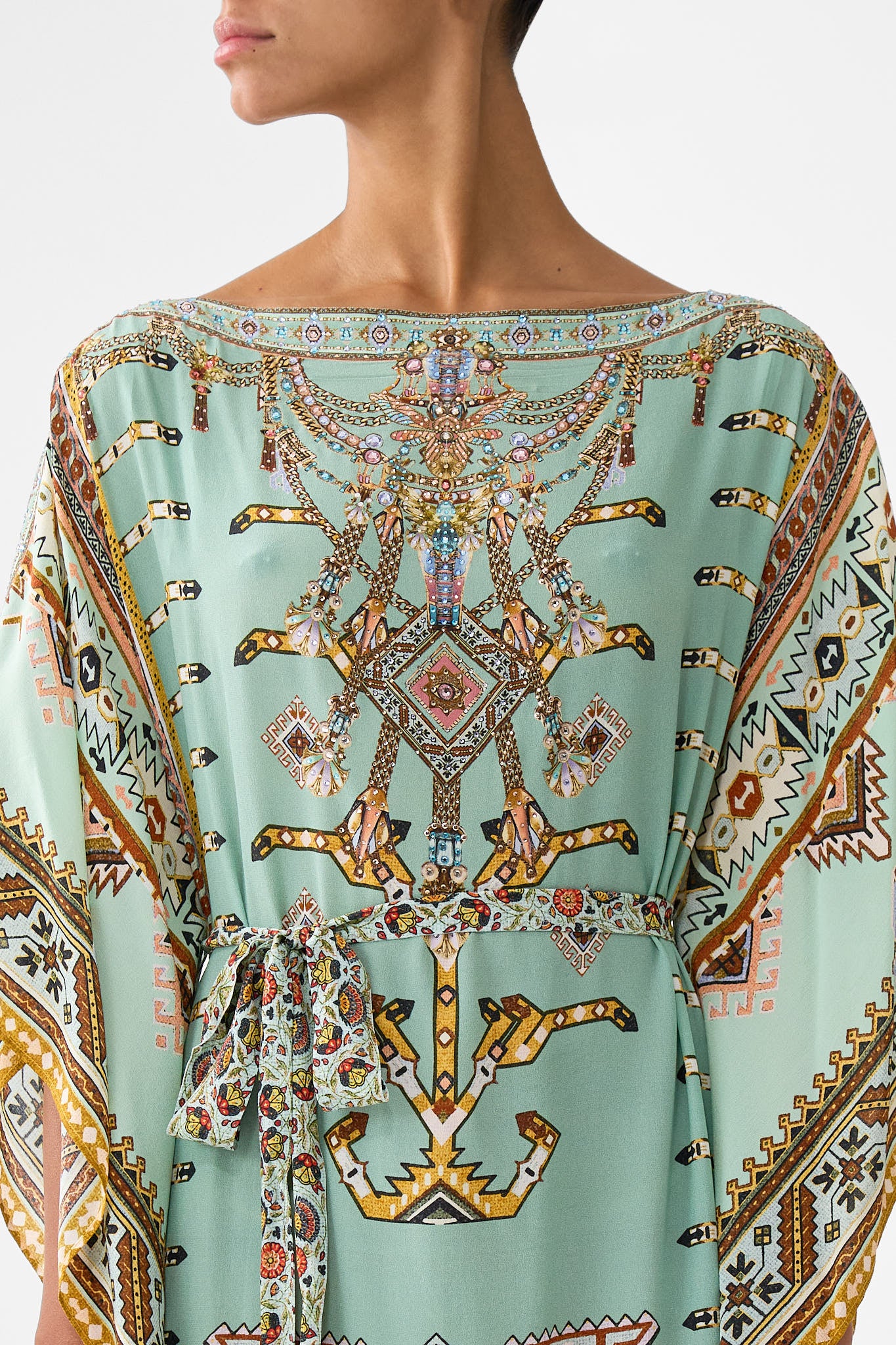 SCARF KAFTAN WITH TIE WAIST LEGEND HAS IT - Image 6