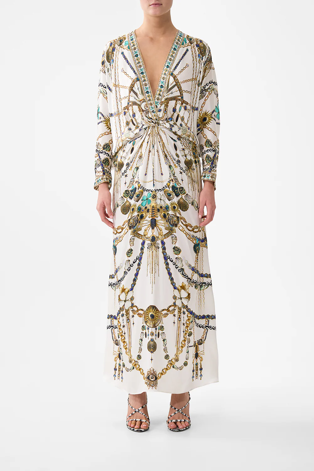 TWIST FRONT BATWING DRESS CHAIN GANG