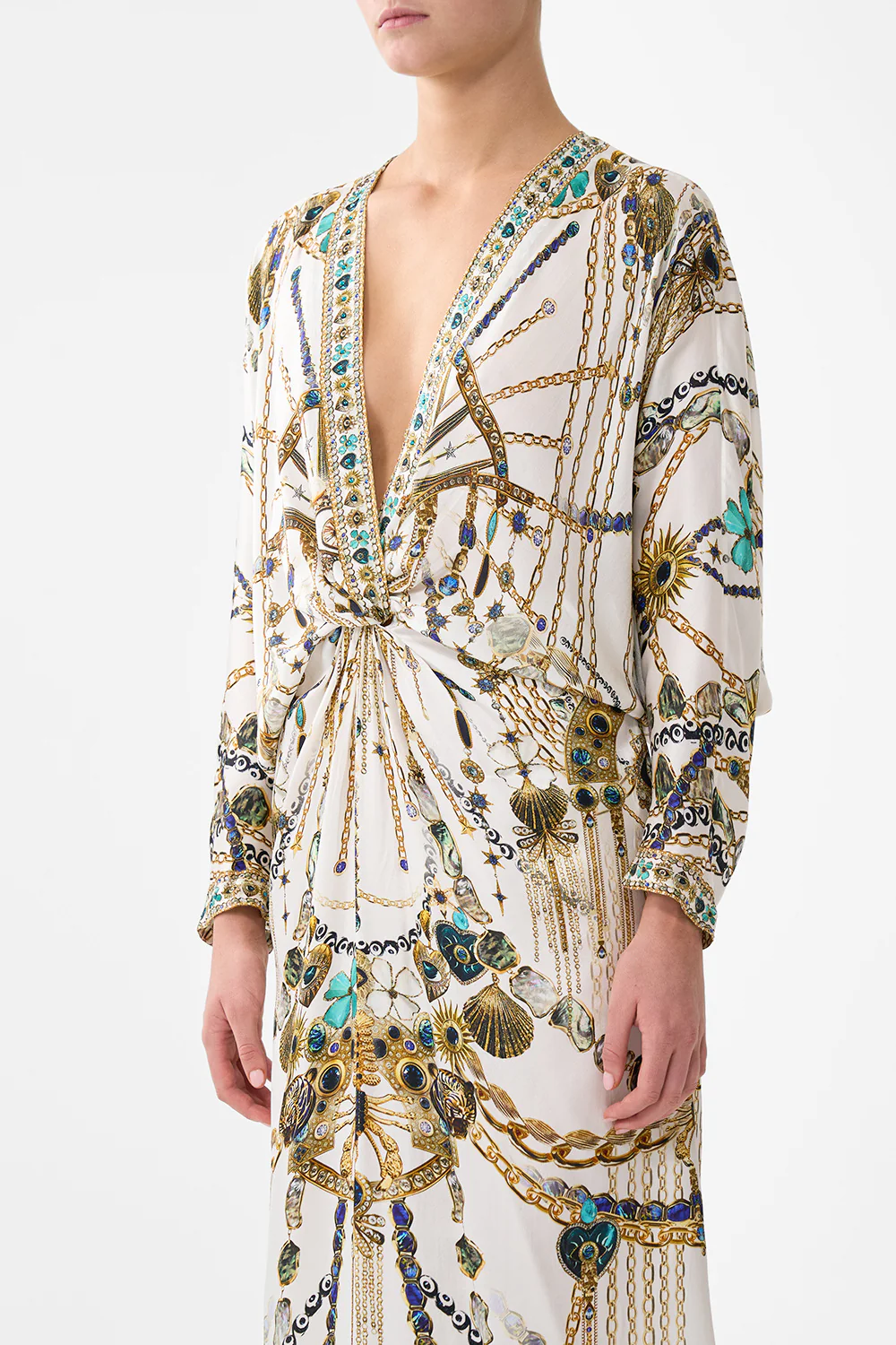TWIST FRONT BATWING DRESS CHAIN GANG - Image 5