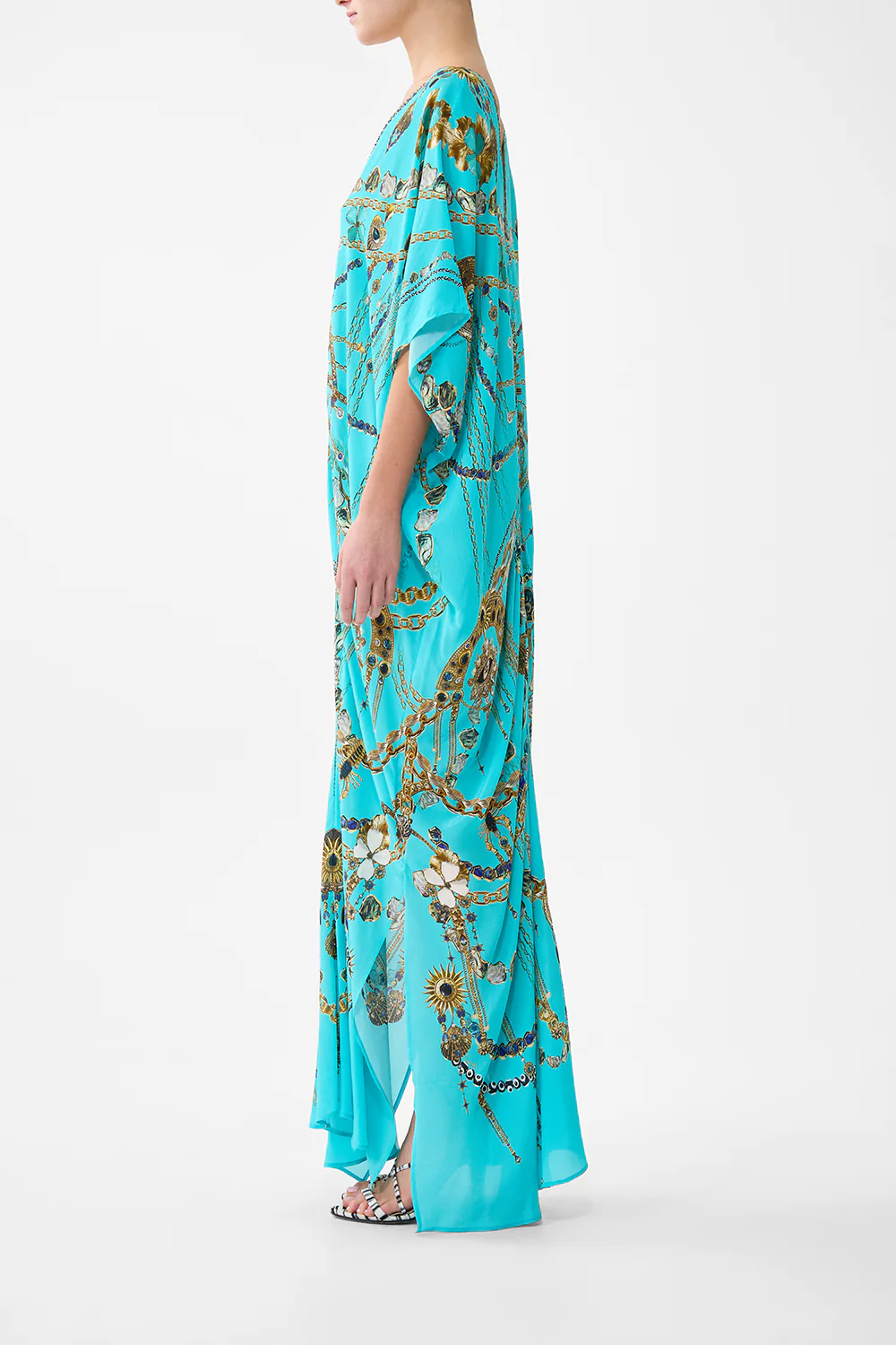 KAFTAN WITH FRONT TAB DETAIL TOTEMS AND TREASURES - Image 4