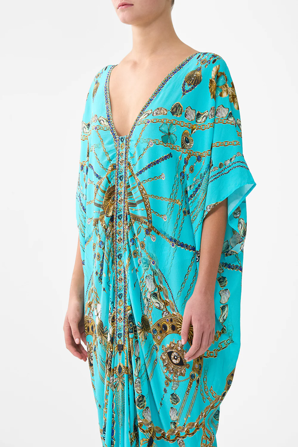 KAFTAN WITH FRONT TAB DETAIL TOTEMS AND TREASURES - Image 5