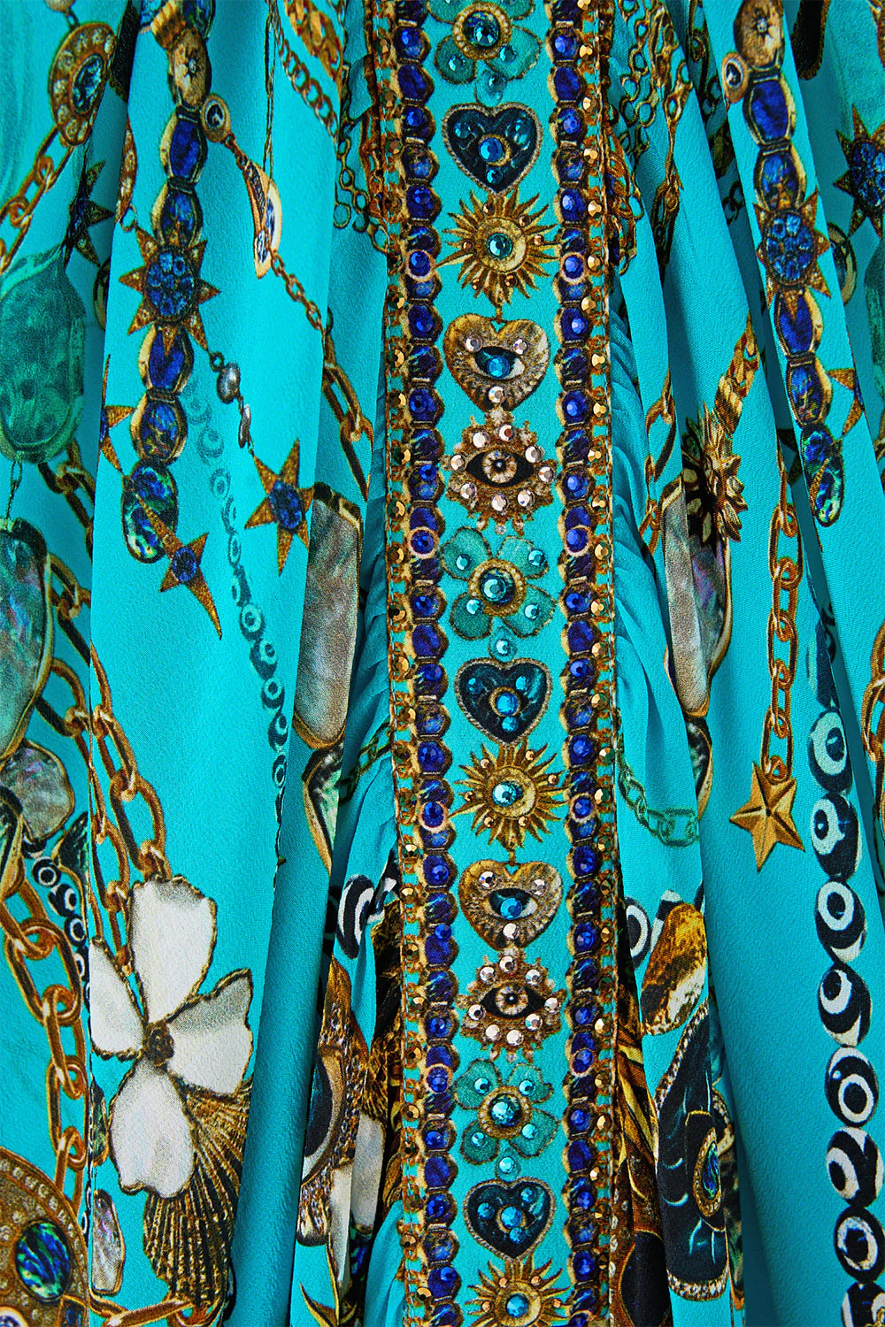 KAFTAN WITH FRONT TAB DETAIL TOTEMS AND TREASURES - Image 7