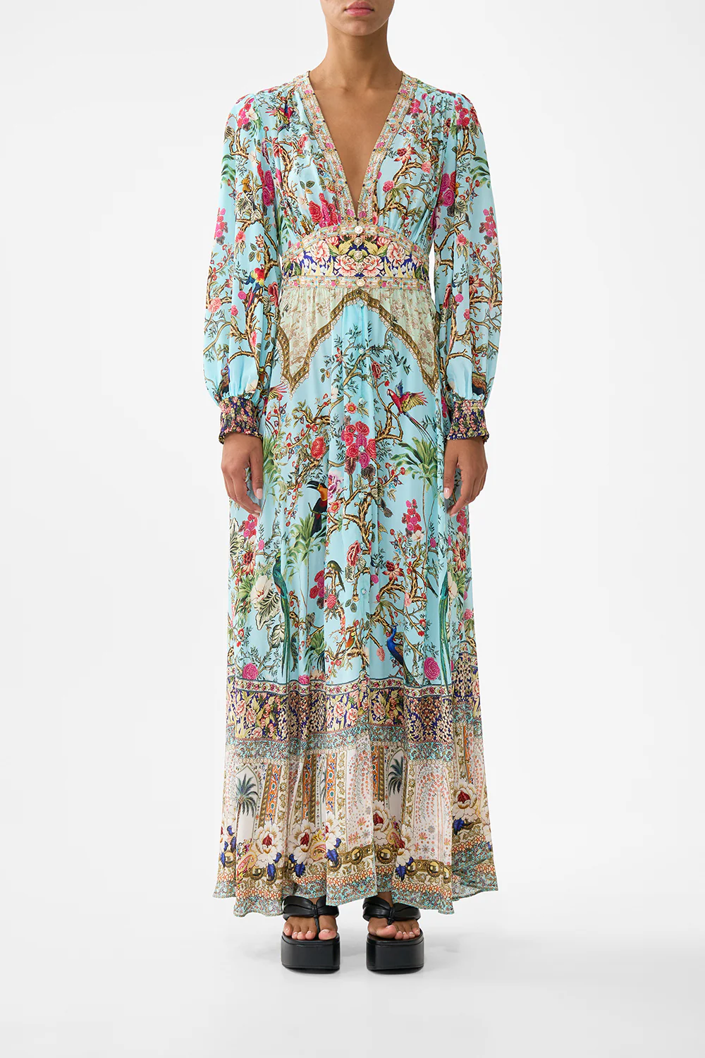 BUTTON DRESS WITH SHAPED WAISTBAND SULTANS AND QUEENS