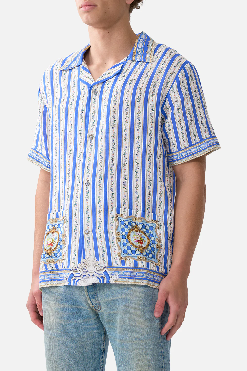 SHORT SLEEVE CABANA SHIRT OTTOMAN OPULENCE - Image 5