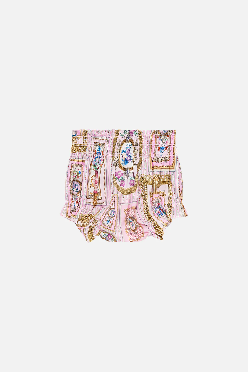 BABIES SHIRRED WAIST BLOOMER WITH BOW PALATIAL PASTELS