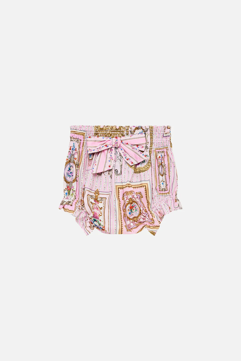 BABIES SHIRRED WAIST BLOOMER WITH BOW PALATIAL PASTELS - Image 2