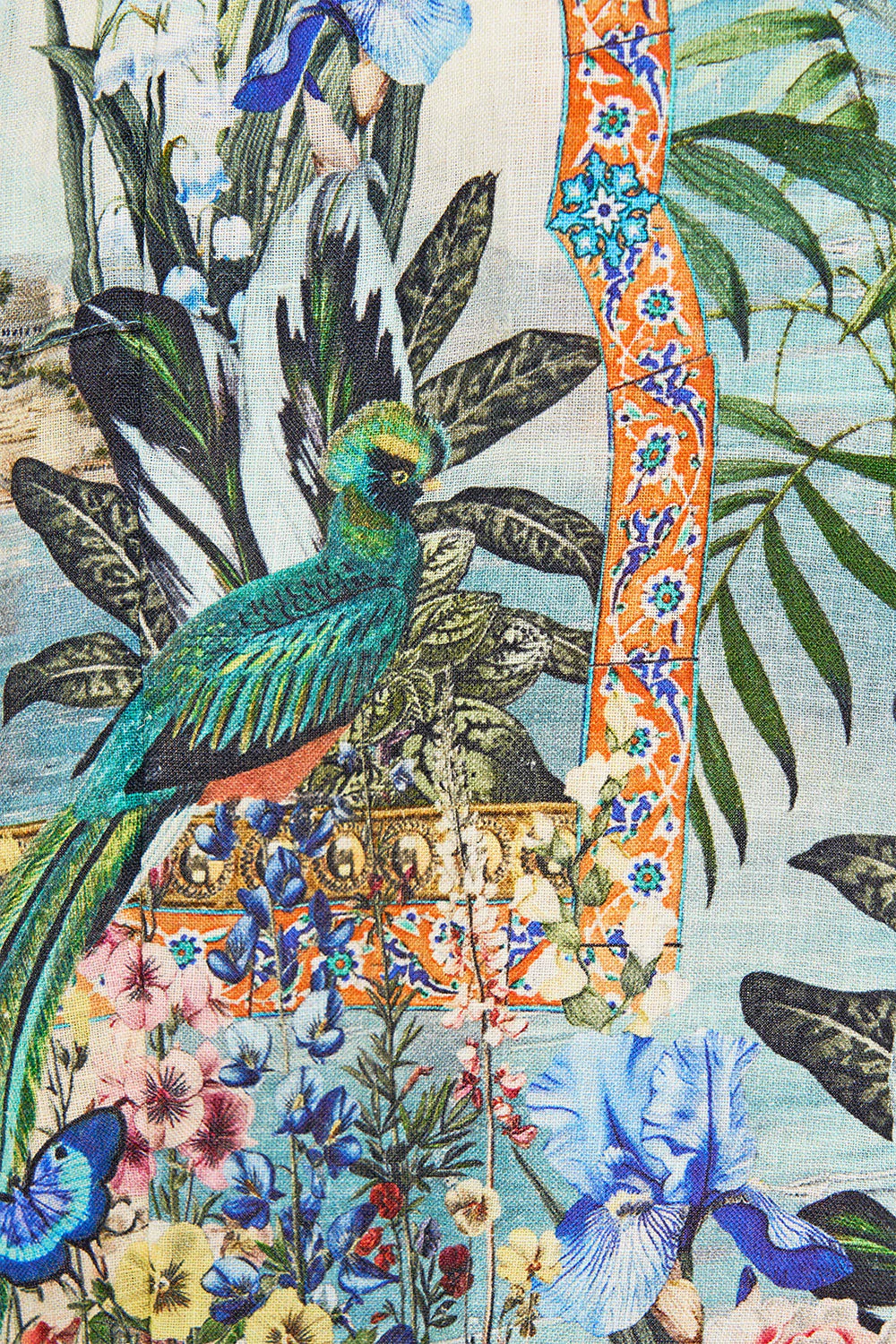 LONG WALK SHORT WITH ELASTIC BACK BODRUM BOTANICALS - Image 3