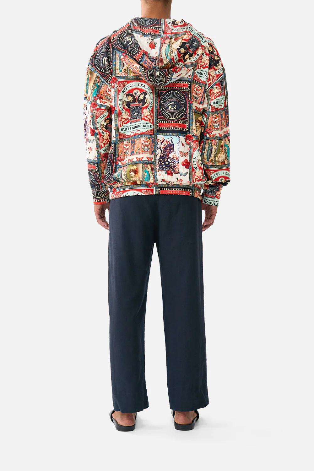 RELAXED FIT OVERSIZED HOODIE W KANGA POCKET HIGH CLASS HOOKAH - Image 2