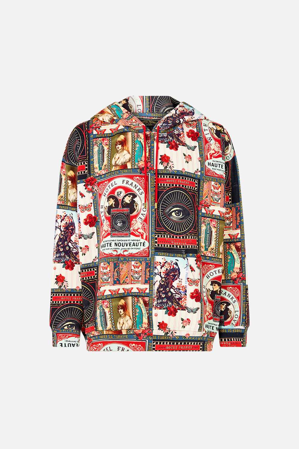 RELAXED FIT OVERSIZED HOODIE W KANGA POCKET HIGH CLASS HOOKAH - Image 3