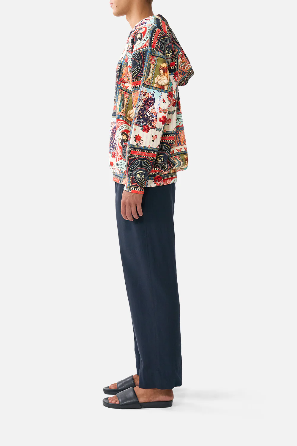 RELAXED FIT OVERSIZED HOODIE W KANGA POCKET HIGH CLASS HOOKAH - Image 4