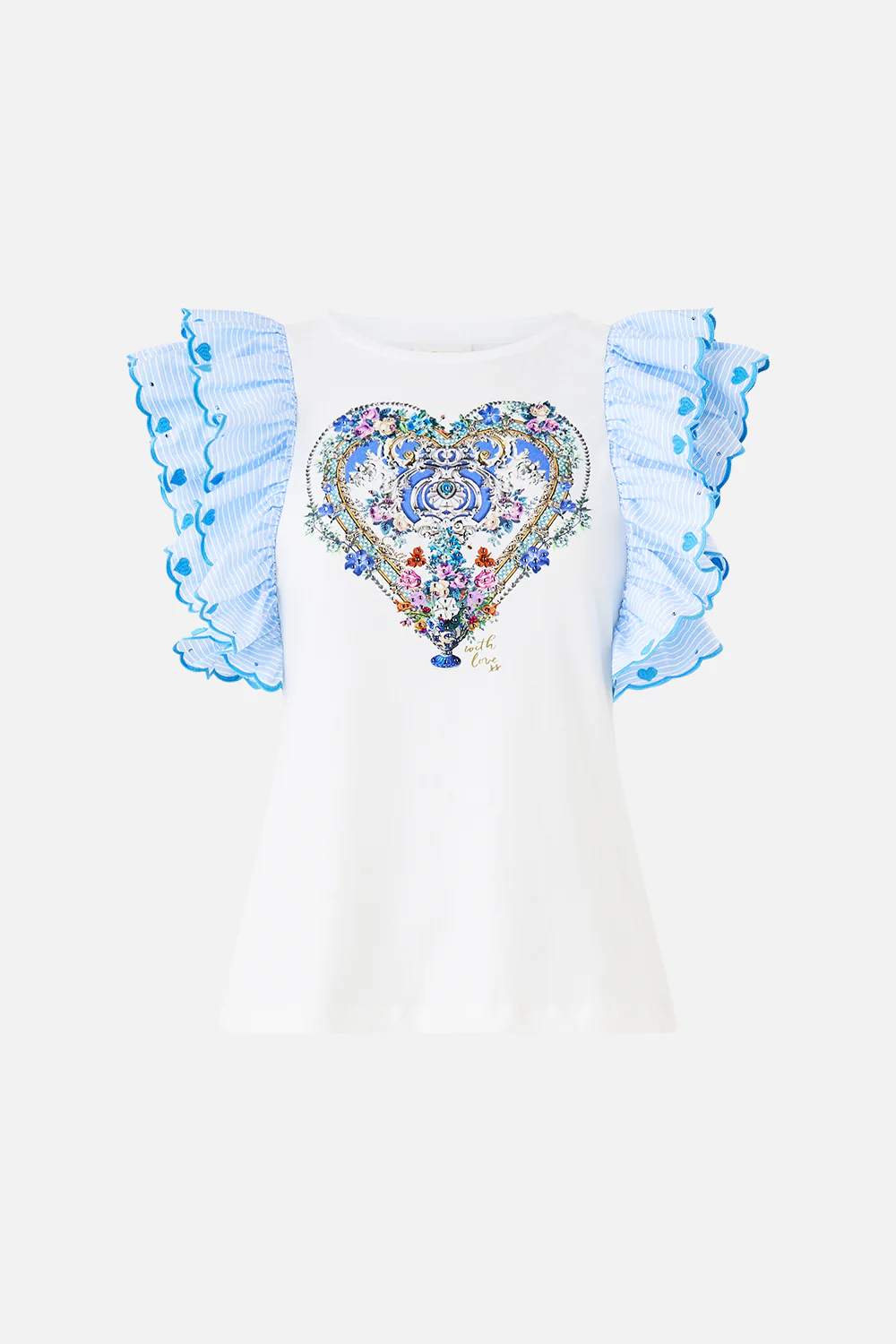 DOUBLE FRILL SLEEVE TEE OTTOMAN OPULENCE - Image 3