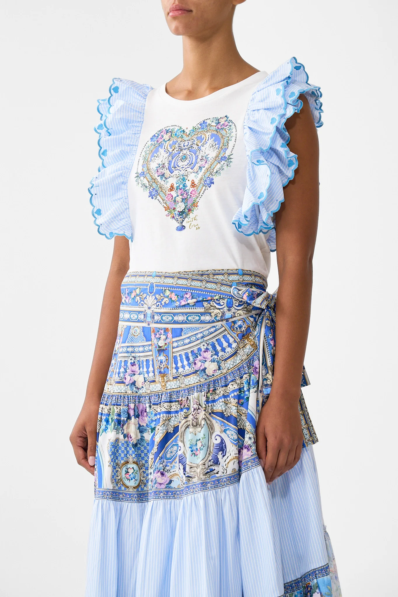 DOUBLE FRILL SLEEVE TEE OTTOMAN OPULENCE - Image 5