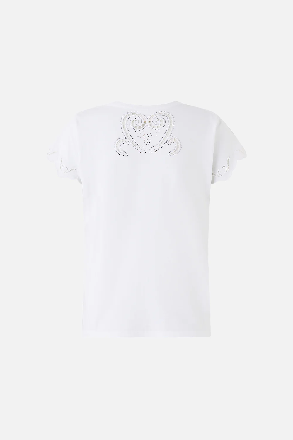SLIM FIT ROUND NECK T-SHIRT - WHITE ALL ABOUT THAT LACE - Image 6