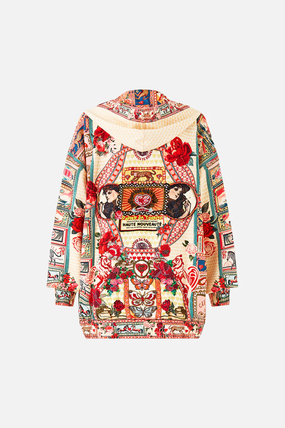SILK HEM BAND BOYFRIEND HOODIE - MULTI HIGH CLASS HOOKAH - Image 6