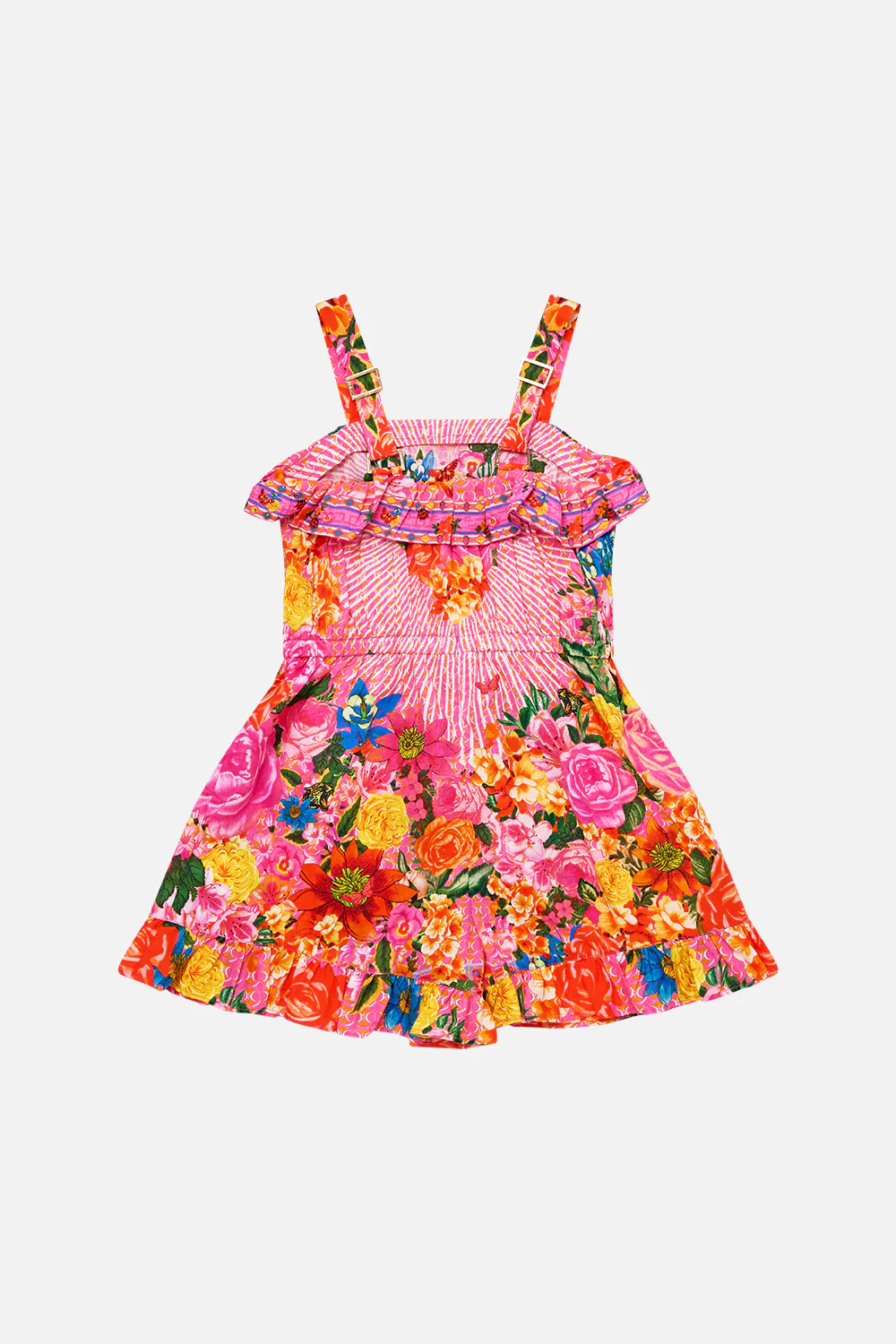 KIDS WIDE STRAP PLAYSUIT WITH FRILL EDGES ILLUSTRATION NATION - Image 2